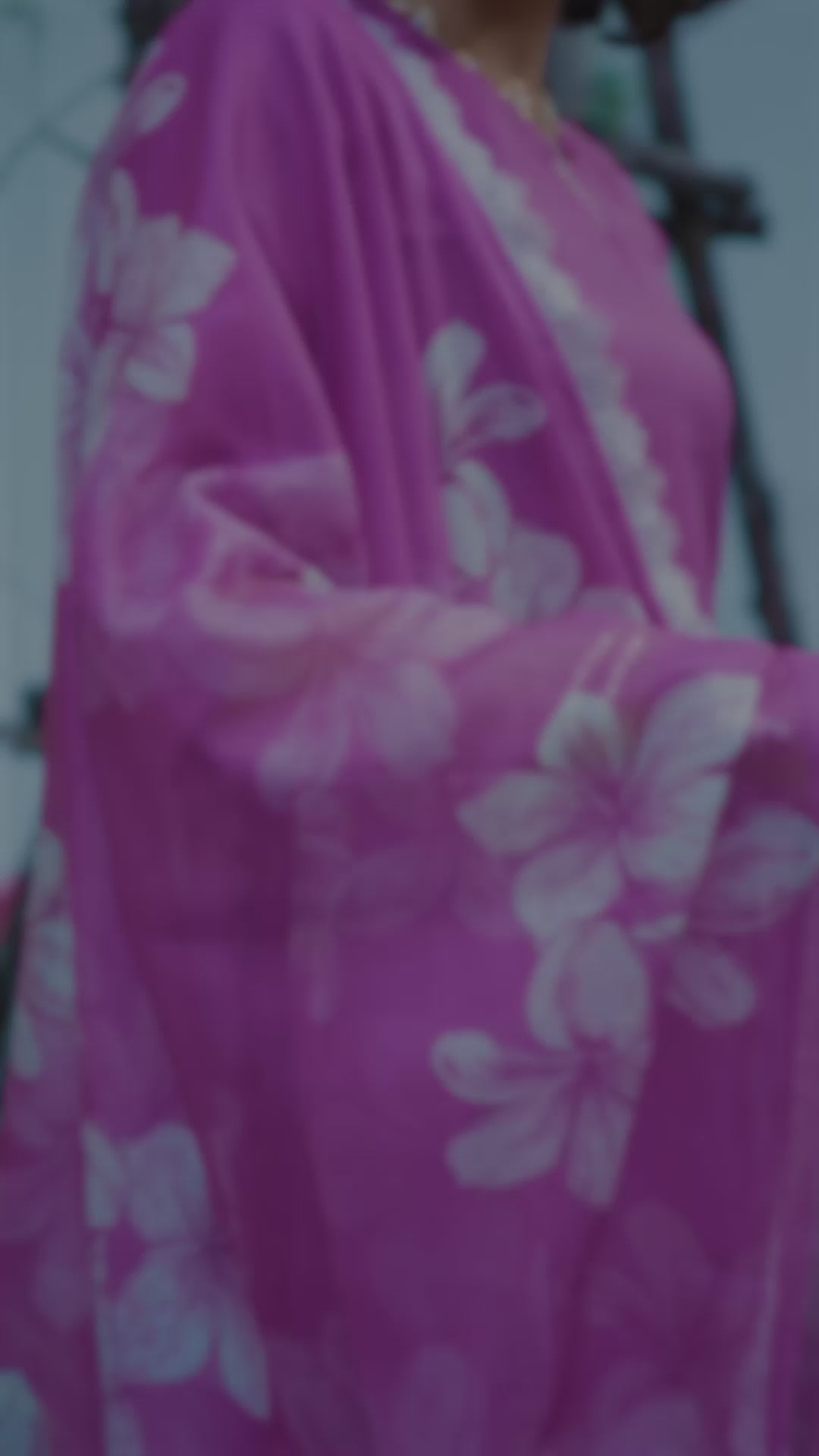 Pink Vatican Kurta Set with Embroidered Neckline and Organza Dupatta