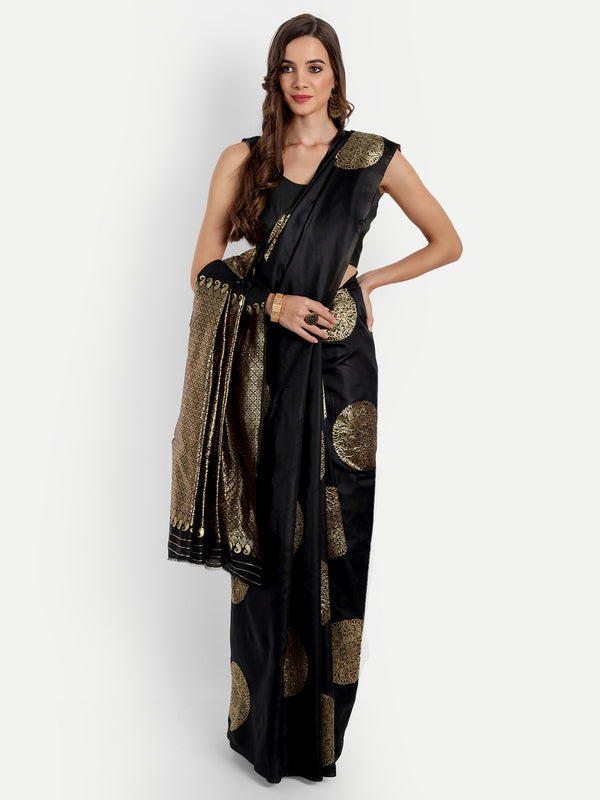 Aspora Women's Banarasi Art Silk with Blouse Piece (Wedding Saree D303)