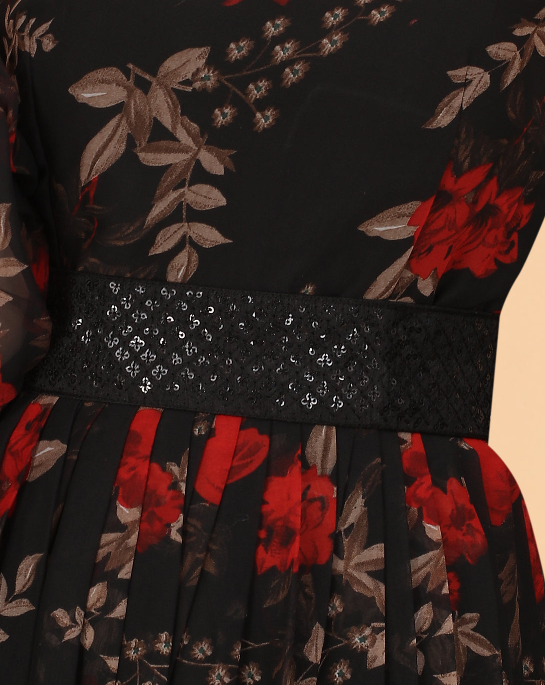 Aspora Black & Red Floral Fit and Flare Maxi Dress (Blackberry) – The Aspora Aspora Black & Red Floral Fit and Flare Maxi Dress (Blackberry) – The Aspora